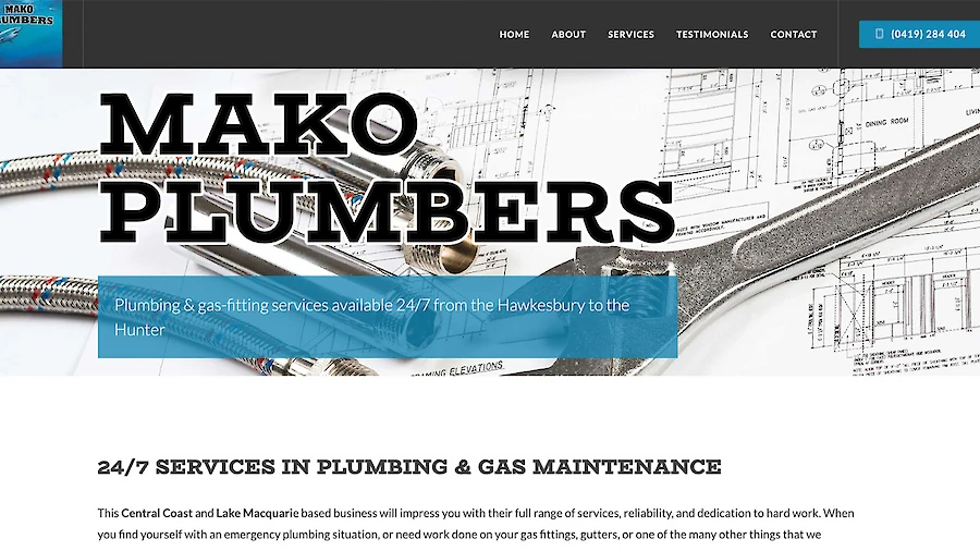 Central Coast based Mako Plumbers offer prompt, reliable service for all your plumbing and gas-fitting needs