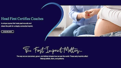 Landing page to enrol in a certification course for birth imprint coaches