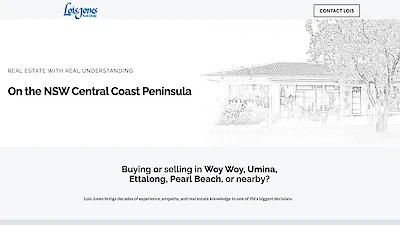 Lois Jones Real Estate, based in Umina, needed an online point of contact for buyers and sellers